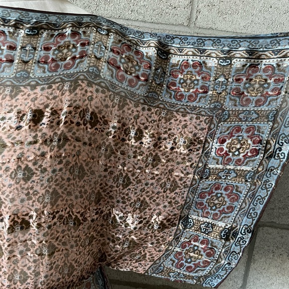 Vintage 70s The Silk Farm 100% Silk Semi Sheer Dress - Picture 5 of 9